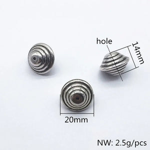 100pcs CCB Rhodium Flywheel Beads for Earrings Jewelry DIY