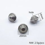 100pcs CCB Rhodium Flywheel Beads for Earrings Jewelry DIY