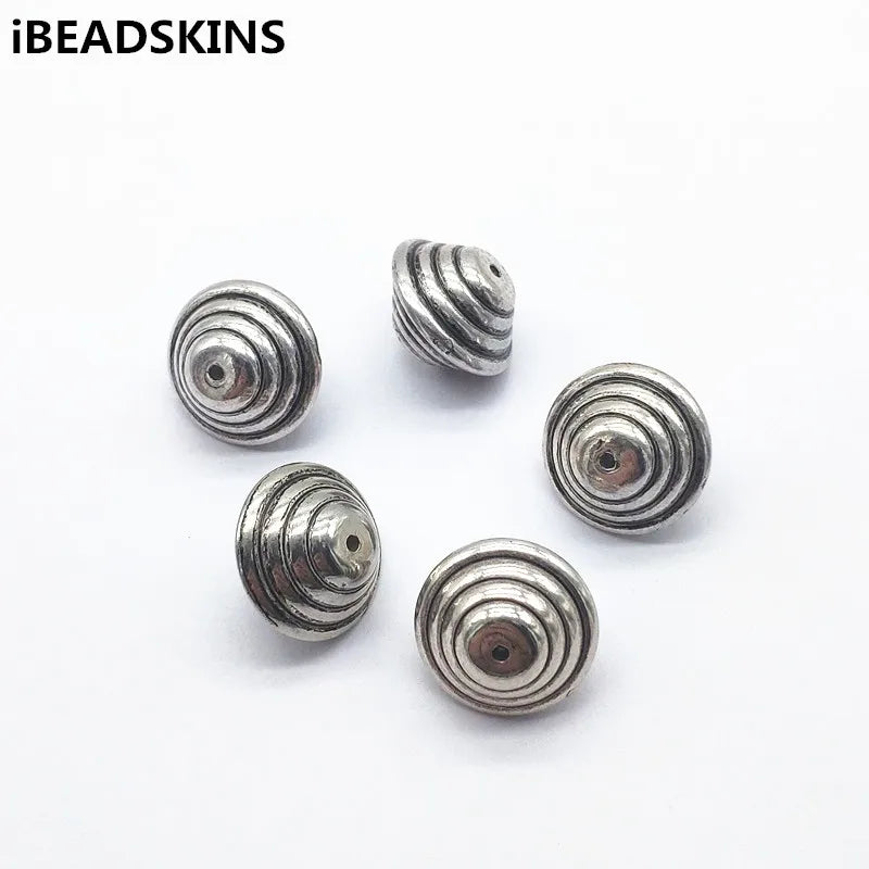 100pcs CCB Rhodium Flywheel Beads for Earrings Jewelry DIY