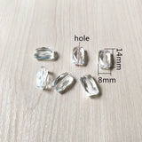 Clear acrylic Small rectangle shape beads for Jewelry DIY
