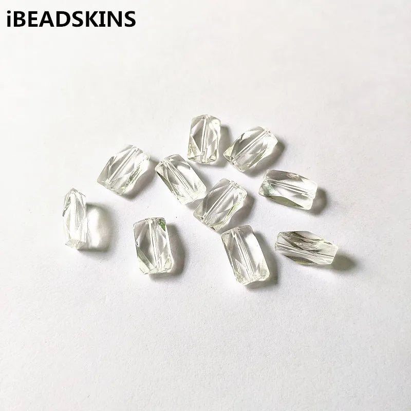 Clear acrylic Small rectangle shape beads for Jewelry DIY