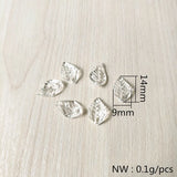 3900pcs Clear Acrylic Leaf Shape Beads for Jewelry DIY