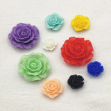 100pcs Resin Rose Flower Beads For Jewelry Making