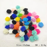 100pcs Resin Rose Flower Beads For Jewelry Making