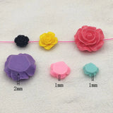 100pcs Resin Rose Flower Beads For Jewelry Making