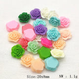 100pcs Resin Rose Flower Beads For Jewelry Making