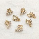 CZ Copper Charm 15X10mm 50pcs for Necklace Earring DIY