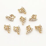 CZ Copper Charm 15X10mm 50pcs for Necklace Earring DIY