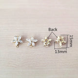 Zircon Flower Charms for DIY Jewelry Making, 50pcs