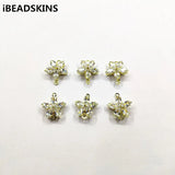 Zircon Flower Charms for DIY Jewelry Making, 50pcs