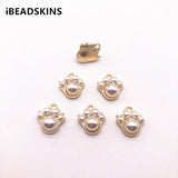 100pcs/lot Zinc Alloy Paw-Shape Charm for Stud Earring