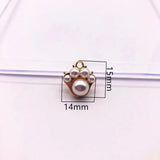 100pcs/lot Zinc Alloy Paw-Shape Charm for Stud Earring