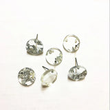 15mm Acrylic Coin-Shape Silver Foil Earrings Accessories - 100pcs