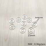 1300pcs Double Hole Clear Acrylic Round Beads for DIY Jewelry