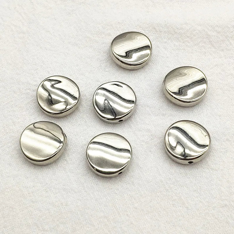 300pcs CCB Twisted Coin Beads for DIY Jewelry