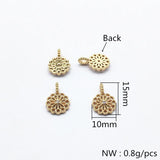 100pcs Copper/Cubic Zirconia Round Charm for Earrings DIY
