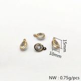 200pcs Rhinestone Oval Shape Earrings Necklace Charms DIY