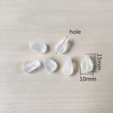 700pcs Clear Acrylic Frosted Drop Shape Beads for DIY Jewelry