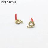 100pcs Heart Shape Rhinestone Stud Earrings for DIY Jewelry Making