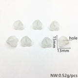 900pcs Frosted Clear Morning Glory Beads for Jewelry Making