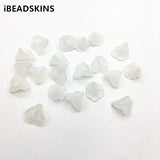 900pcs Frosted Clear Morning Glory Beads for Jewelry Making