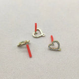 100pc Rhinestone Heart Earrings Studs for Handmade Jewelry DIY