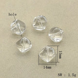 300pcs Clear Acrylic Irregular Beads for Jewelry Making