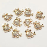 50pcs CZ Helicopter Charm for Earring Necklace DIY Jewelry Findings