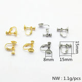 100pcs Copper Ear Clip with Tray for Earrings Making