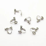 100pcs Copper Ear Clip with Tray for Earrings Making