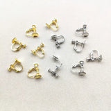 100pcs Copper Ear Clip with Tray for Earrings Making
