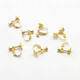 100pcs Copper Ear Clip with Tray for Earrings Making