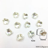 200pcs Aurora/AB Petal Beads for DIY Jewelry Making