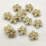 Bronzing Flower Beads for DIY Jewelry Making, 600pcs
