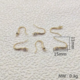 Copper Plated Zircon Ear Hook 30pcs - Jewelry Findings