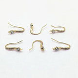 Copper Plated Zircon Ear Hook 30pcs - Jewelry Findings