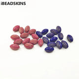 Acrylic Egg-shaped Stripes Beads for DIY Jewelry - 700pcs