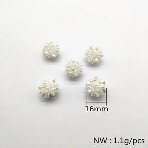 16/30mm 50pcs Pearls Ball Beads for Earrings DIY