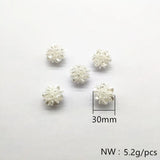 16/30mm 50pcs Pearls Ball Beads for Earrings DIY