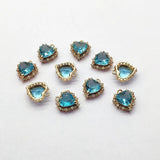 16X15mm Zircon Heart Shape Charm for Jewelry Making - 50pcs