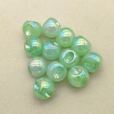 16mm 100pcs Aurora Jelly Effect Side Hole Beads Hair Clips Accessories