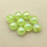 16mm 100pcs Aurora Jelly Effect Side Hole Beads Hair Clips Accessories