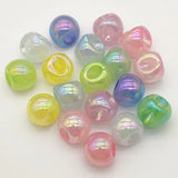 16mm 100pcs Aurora Jelly Effect Side Hole Beads Hair Clips Accessories
