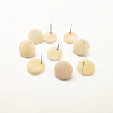 Marbled Effect Coin Shape Earrings Studs - 16mm 100pcs