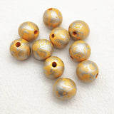 16mm 200pcs Wood Print Pattern Beads DIY Jewelry Findings