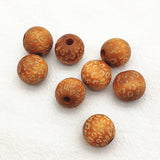 16mm 200pcs Natural Wood Print Pattern Beads for DIY Jewelry