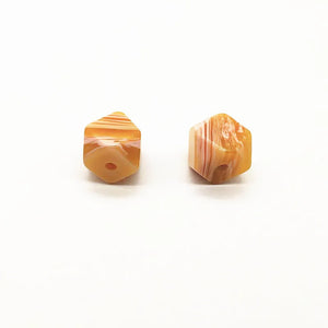 Marbled Effect Octagonal Beads 16mm 50pcs for Earring Accessories