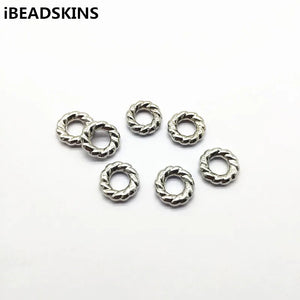 300pcs Rhodium Rings Shape Beads for Earrings DIY