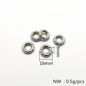 300pcs Rhodium Rings Shape Beads for Earrings DIY