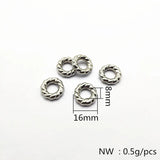 300pcs Rhodium Rings Shape Beads for Earrings DIY